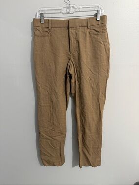 Banana Republic Pants Womens 4 Italian Wool Fabric Tan Straight Leg Mid Rise